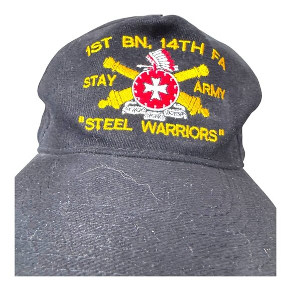 1st Bn 14th Fa Army Steel Warriors Military Veteran Adjustable Baseball Cap Otto - Picture 3 of 9
